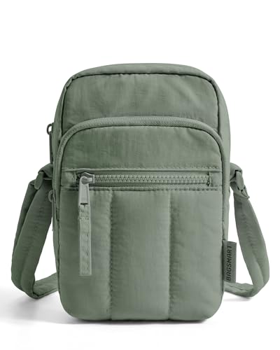 BAGSMART Crossbody Bags for Women, Mini Cell Phone Cross body Purses Travel Wallet with RFID Blocking Card Slots - color: Haze Green