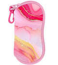 Sunglasses Case Soft Glasses Cases for Women Pouch Eyeglass Bag Eye Glass Kids Girls Sun Glasses Cute Kawaii - color: Marble Pink