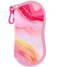 Sunglasses Case Soft Glasses Cases for Women Pouch Eyeglass Bag Eye Glass Kids Girls Sun Glasses Cute Kawaii - color: Marble Pink