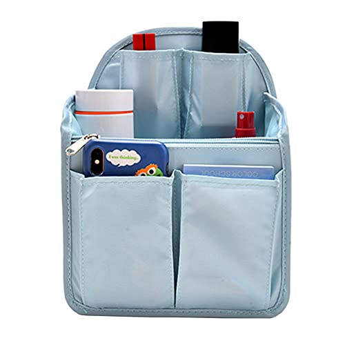 HOYOFO Mini Backpack Organizer Insert Small Shoulder Bag Divider for Rucksack Purse Lightweight Nylon, Light Blue - color: Light Blue