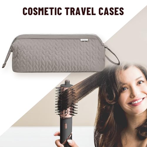 KarSyon Shark Flex Style Case for Airwrap Hair Dryer Brush Revlon Hair Tools Travel Bag Carrying Case Flat Curling Iron Organizer (Camel) - color: Camel