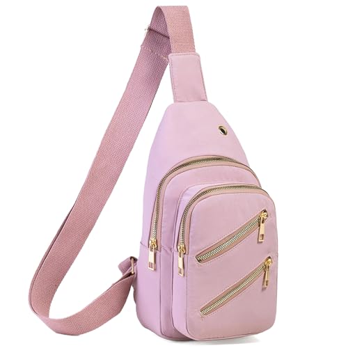 Banelu Sling Bag Crossbody Bags for Women, Small Crossbody Purses Sling Backpack Cross Body Bag for Outdoors Hiking Traveling - Black - color: N Lilac