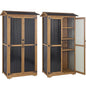 Storage Cabinet Outdoor Garage Cabinets with 3 Adjustable Shelves, Lockable Door, Wood & Metal Weather-Resistant Pantry Cabinet for Patio Garden Home Farm (33.3" Lx 21" Wx 69" H) - size: 33.3" Lx 21"Wx 69"H