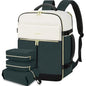 LOVEVOOK Travel Backpack, Carry On Backpack for Women, 40L Flight Approved Personal Item Backpack, Large Water Resistant Luggage Daypack with 3 Packing Cubes, fits 17inch Laptop, Beige-green-black - color: Beige-green-black, size: 40L-17.3 Inch-4Pcs