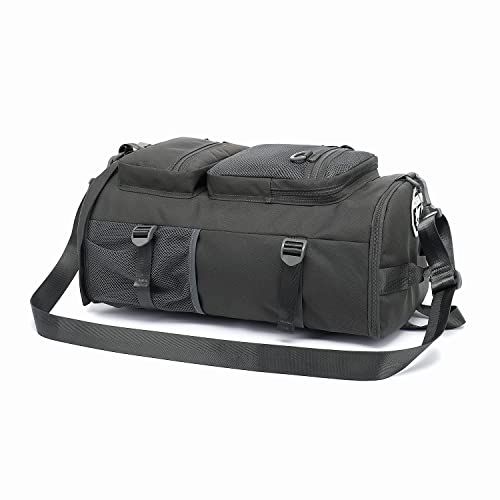 Kalesi Gym Duffle Bag Backpack 4-Way Waterproof with Shoes Compartment for travel Sport Hiking laptop (gray) - color: Gray