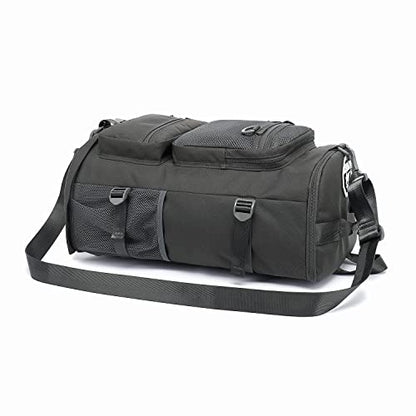 Kalesi Gym Duffle Bag Backpack 4-Way Waterproof with Shoes Compartment for travel Sport Hiking laptop (gray) - color: Gray