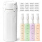 4 in 1 Travel Dispenser Bottles, 4 Pack 30ML/1 oz Refillable Toiletry Containers With Labels, Squeezable Shampoo Lotion Conditioner Cream Bottles, Leak Resistant Set (White) - color: White