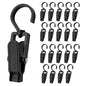 BokWin 20PCS Super Strong Plastic Swivel Hanging Hooks Home Travel Swivel Hanging Laundry Hooks Clip, Windproof Clip, 4.13inch, Black - size: black,20pcs