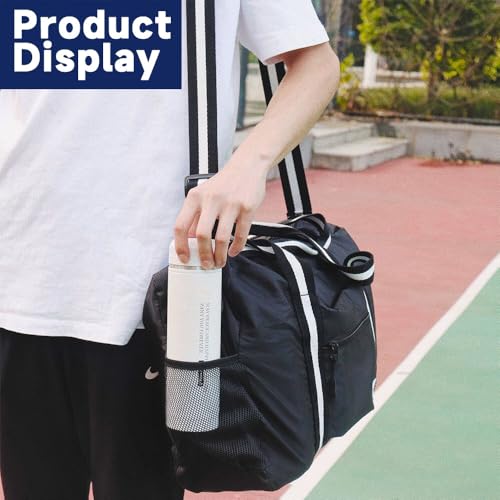 Arxus Foldable Tote Bag for Travel Expandable Lightweight Carry On Luggage 22L Packable Duffle Bag for Traveling - color: Black