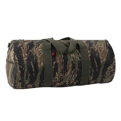 Rothco Heavy-Duty Canvas Shoulder Duffle Bag - Rugged Travel Gym Gear Equipment Bag - color: Tiger Stripe Camo, size: 19 Inches