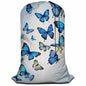 Swono Beautiful Blue Butterflies Large Dirty Clothes Laundry Bag for Laundry Basket Hamper, Flying Animal Garden Fairy Tale Machine Washable Dirty Clothes Organizer - color: Beautiful Blue Butterflies