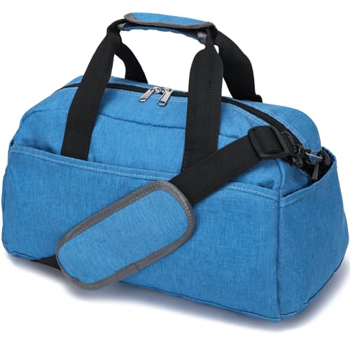 14 inch Small Gym Bag for Women & Men, Mini Duffel Bag for Travel Sports Lightweight Carry On Bag,Navy Blue - color: Navy Blue