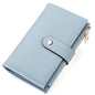 yiijay Womens Wallet RFID Blocking Vegan Leather Trifold Clutch Credit Card Holder Ladies Travel Wallet Purse with Pen Holder - color: 1 U Blue