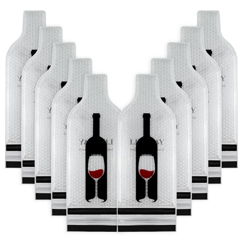 10 Set Wine Bags for Travel, Wine Bottle Travel Protector Bags, Wine Travel Bags for Wine Bottles Airplane, Wine Packaging Skins Sleeves for Air, Car and Cruise Travel - color: Bottle, 10 pack