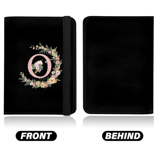 Cute Passport Holder and Holder Combo Passport Cover with RFID Blocking Women Men Compatible Wallet Credit Card Protector (Black-O) - color: Black-O