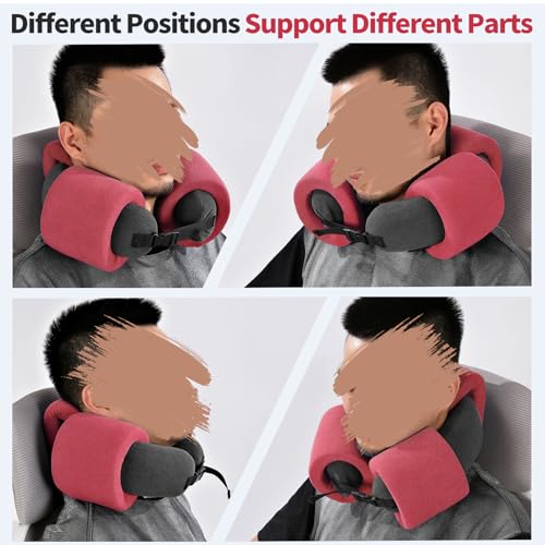 3-Ring Memory Foam Travel Neck Pillow It has obtained a Patent. The Three Rings can be movably Adjusted to Provide Flexible Support for The Neck, Head, and Other Areas.Peach Pink - color: Peach Pink