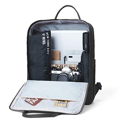 KALIDI Casual Laptop Backpack 15 Inches Classic Camping Rucksack Travel Outdoor Square Daypack College Hiking Gym Bag, Black - color: Black