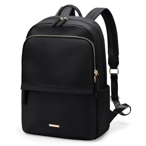 GOLF SUPAGS Laptop Backpack for Women Slim Computer Bag Work Travel College Backpack Purse Fits 15.6 Inch Notebook (Black) - color: Black, size: 15.6 Inch