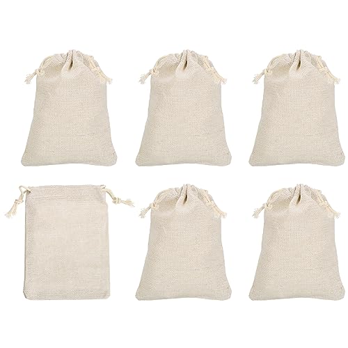 PATIKIL 8"x6" Coin Money Sacks Bag, 6Pcs Bank Deposit Change Transit Cash Bags with Drawstring Currency Gift Sacks Style 1, Beige - color: Beige, size: 8"x6"