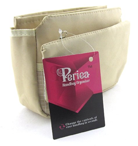 Periea ‘Tegan’ Small Handbag Organizer Insert or Make-up Bag – 5 Colors Available (Gold) - color: Gold