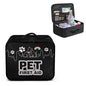 First Aid Case Empty Pet Heartbeat Pattern Veterinary Medic Bag for Animal Clinics and Pet Owners Includes Secure Zipper Compartments Breathable Mesh Panels Soft Lining Washable Material - color: Pet Heartbeat