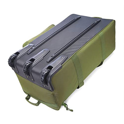 Greencity Duffel Bag Wheels Rolling Deployment Wheeled Military Suitcase Heavy-Duty Extra large deployment bag Capacity 32 Inch，Green - color: Green
