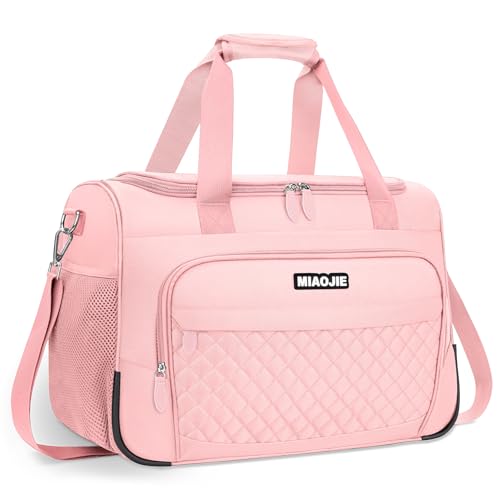 Travel Duffle Bag for Women, Underseat Carry On luggage Bag Foldable Overnight Weekender Hospital Bag Lightweight Airplanes Personal Item Travel Tote Bag for Women Birthday Gifts, 16IN Pink - color: Pink, size: 16IN