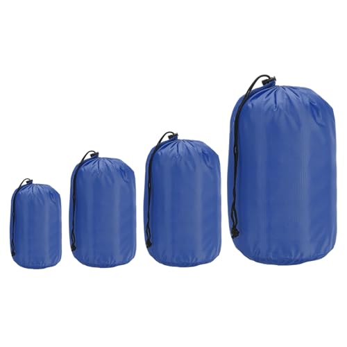 PATIKIL Stuff Sack, Waterproof Outdoor Storage Sack Portable Drawstring Dust Flap Bag for Camping Hiking Backpacking - color: Navy Blue