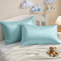 NTBAY Egyptian Cotton Toddler Pillowcases - Set of 2 - Travel Pillow Cases - 500 Thread Count Cotton 13x18 Pillow Covers - Envelope Closure Nursery Pillowcases, 13x18 Inches, Aqua - color: Aqua