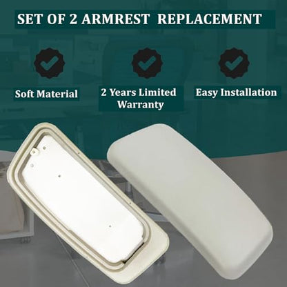 Chair Armrest Replacement, Arm Pad Caps Replacement for Haworth Zody Office Chair 1 Pair (Grey) - color: Grey(1 Pair)