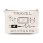 Chargers Travel Organiser Bag for Women Men Charging Cables Cosmetic Storage Bag Makeup Pouch for Friend Birthday Gifts for Sister Brother Toiletry Bags travel chargers Makeup Cosmetic Bags - style: Travel Charger