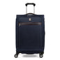 Travelpro Platinum Elite Softside Expandable Checked Luggage, 8 Wheel Spinner Suitcase, TSA Lock, Men and Women, True Navy Blue, Checked Medium 25-Inch - color: True Navy Blue, size: Checked-Medium 25-Inch