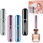opasyo Refillable Perfume Portable Atomizer Bottle Refillable Perfume Spray, Leak-Proof Perfume Spray Bottle, Travel Perfume for Traveling and Outgoing (5ml, 4 Pack Silver/Pink/Blue/Black) - color: Silver, Pink, Blue, Black