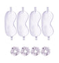 Satin Eye Mask 8Pcs Silk Sleep Masks Silky Blindfold Eyeshade Blackout Eyes Cover Scrunchies Hair Ties Travel Wedding Gifts - color: Light Grey