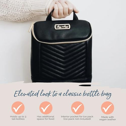 Itzy Ritzy Insulated Bottle Bag – Keeps Bottles Warm or Cool - Holds 3 Bottles and Features Interior Pocket For Ice Pack (Not Included), Jetsetter - color: Jetsetter
