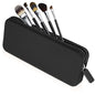 Sakolla Travel Makeup Brush Holder, Silicone Makeup Brush Bag with Zipper Closure, Makeup Brushes Organizer Case Washable Makeup Pouch Holder Case for Daily, Work, Essentials（Black） - color: Regular Black