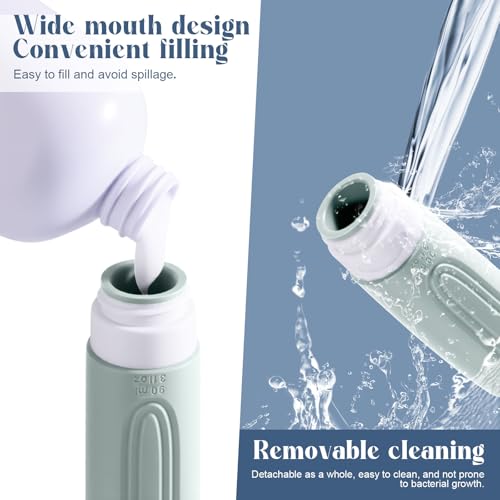 Travel Bottles for Toiletries, 3oz TSA Approved Travel Size Toiletries, Silicone Leak-Proof Refillable Containers, Squeezable Liquid Essentials Bottles W/Clear Bag (GRAY) - color: GRAY