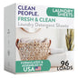 The Clean People Laundry Detergent Sheets - Laundry Soap - Ultra Concentrated, Recyclable Packaging, Stain Fighting - Fresh Scent, 96 Pack - size: 96 Count