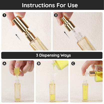 Segbeauty 0.34oz Empty Travel Perfume Bottle, 10pcs Glass Portable Perfume Atomizer Refillable, 10ml Mini Cologne Spray Bottles, Small Travel Sample Cologne Bottles with Clear Transfer Tool Set - color: Black Pink Gold Gray Blue, style: Mini Bottle Set