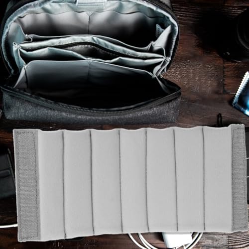 VOSAREA Camera Bag Dividers 2Pcs Shockproof Padded Insert for Camera Backpack Organizer Adjustable Bag Divider for Lens and Gear Protection 10.62 X 4.72 X 0.31 Inches - color: Grey