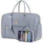 Travel Duffle Bags for Women Weekender: Overnight Bags with Shoe Compartment Large Carry on Weekend Bag with Toiletry Bag & Wet Pocket Tote Duffel Hospital Bag for Women Delivery - color: Grey