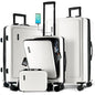 TRAVELARIM Hard Shell Luggage Sets with Spinner Wheels 4 Piece, Expandable Large Suitcases with TSA Lock, Travel Large Suitcase Set, White Luggage Set - color: White, size: 4 Piece Set (20/24/28)
