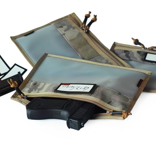 3-Pack Handgun Case,Small Soft Pistol Rug Case Tactical Handgun Storage Pouch with for Hunting Shooting Range Sports 4 of ID Patches Included (Small Camo) - color: Small Camo