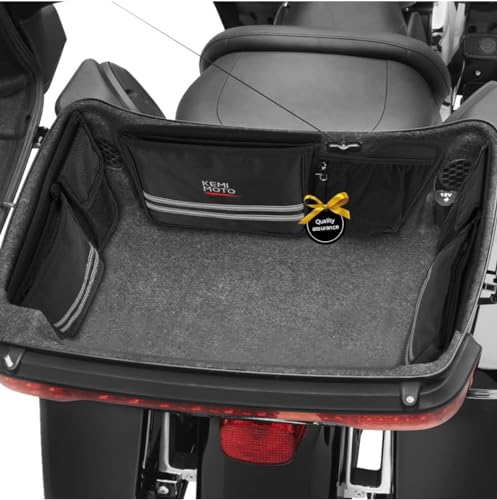 KEMIMOTO Motorcycle Rear Trunk Organizer Hard Liner Bag Compatible with Street Glide Road King Road Glide Trike 2014-2024 2025 - style: Without Hook