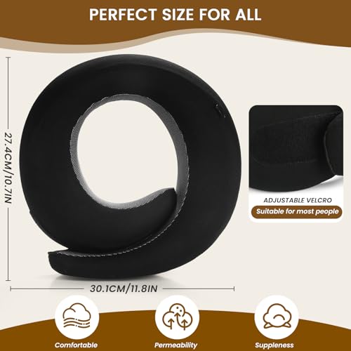 Neck Pillow, Travel Pillow uses Memory Foam to Support Neck Comfort, Ideal Companion for Airplane and car Travel, Compact, Convenient, and Versatile Airplane Sleep Pillow(Black)