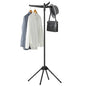 SONGMICS Clothes Drying Rack, 59-Inch Folding Laundry Drying Rack with 3 Rotatable Arms for Hangers, 4 Legs, Stainless Steel, for 27 Pieces of Clothes, Black ULLR510B01 - color: Black, style: 1-Tier