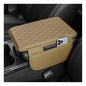 Stacool Upgraded Car Center Console Cover,Microfiber Leather Car Armrest Cover Cushion with 2 Storage Bags,Universal Car Armrest Storage Box (Beige) - color: Beige