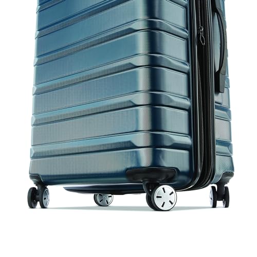 Samsonite Omni 2 28-Inch Large Checked Hardside Luggage with 360° Spinner Wheels - Scratch Resistant Hardshell - TSA Lock - Expandable Polycarbonate Shell for Lightweight Travel - Nova Teal - color: Nova Teal, size: Checked-Large Spinner