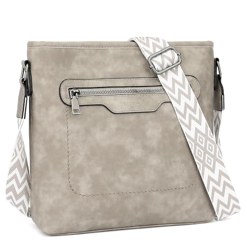 TANTOMI Crossbody Bags for Women Casual Crossbody Purses for Women Travel Shoulder Bag Handbags with Adjustable Strap - color: Gray