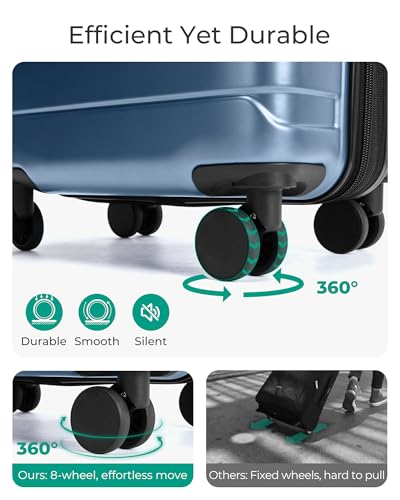 BAGSMART Carry on Luggage 22x14x9 Airline Approved with Spinner Wheels, Lightweight 20 Inch Suitcase with TSA Lock, Expandable Hard Shell for Men Women, Royal Blue - color: Royalblue